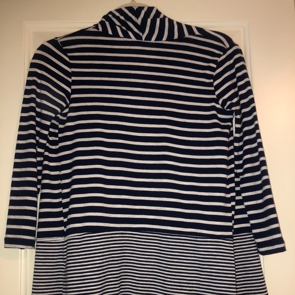 Girls Striped Navy Sweater - Picture 2 of 4